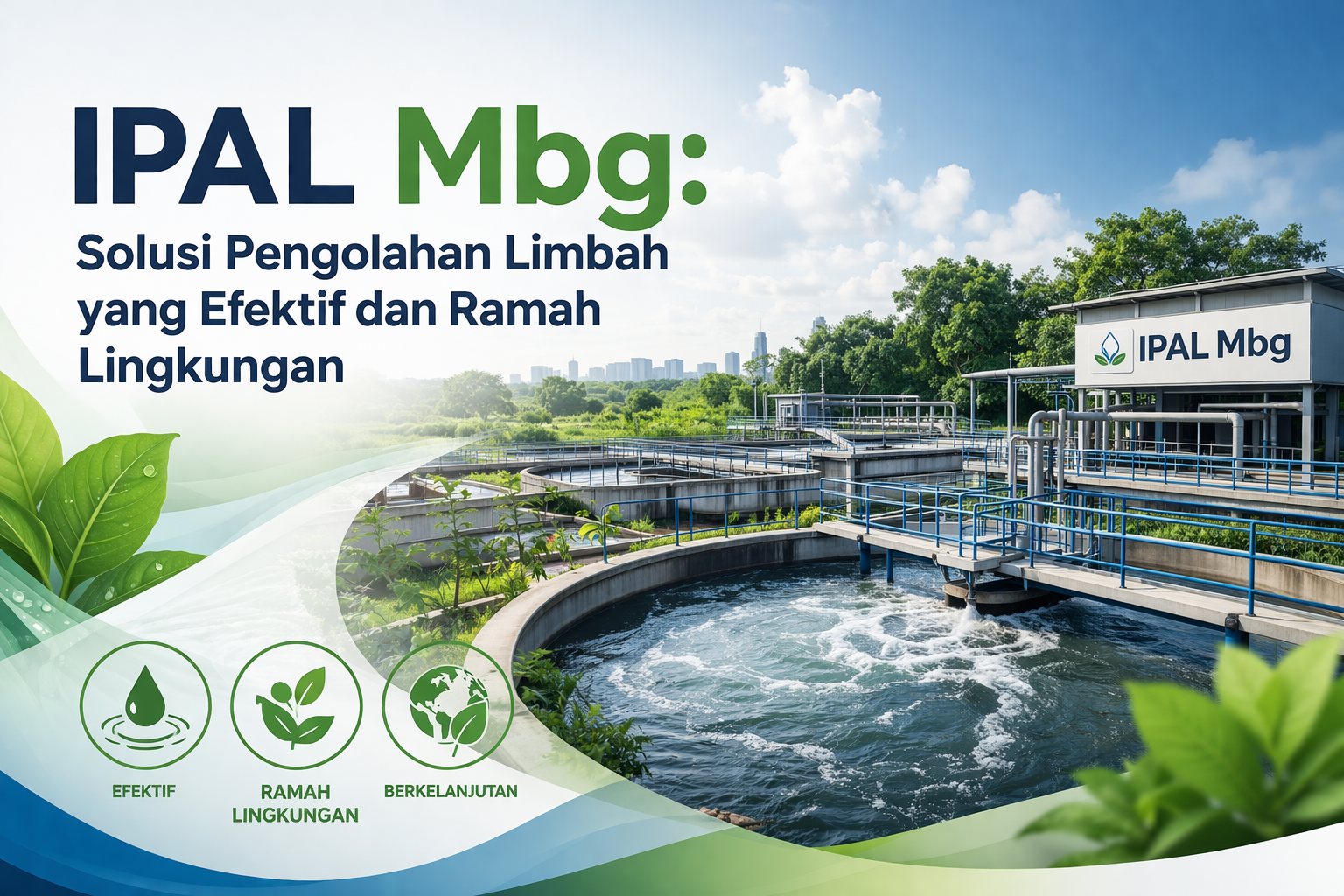 Sistem IPAL Mbg modern untuk pengolahan limbah