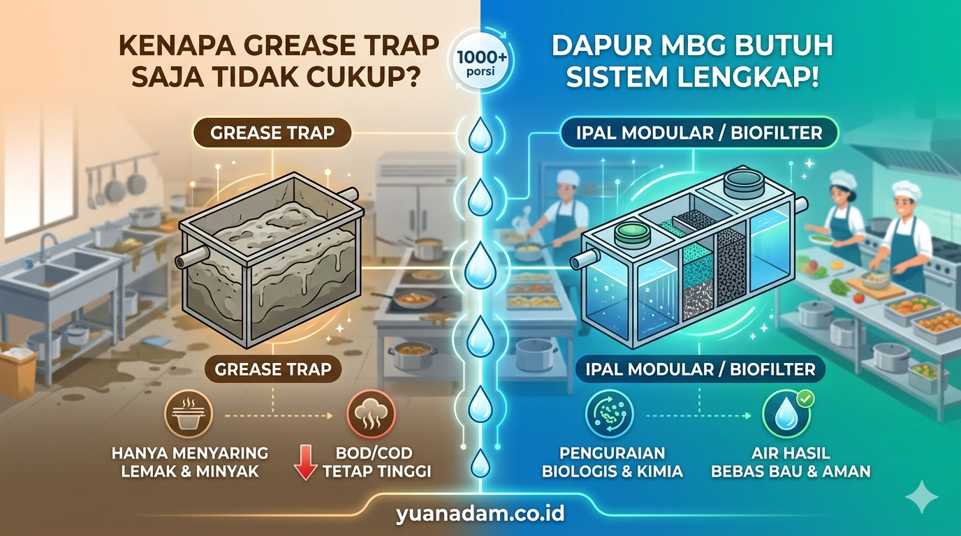 Kenapa Grease Trap Tidak Cukup untuk Dapur MBG