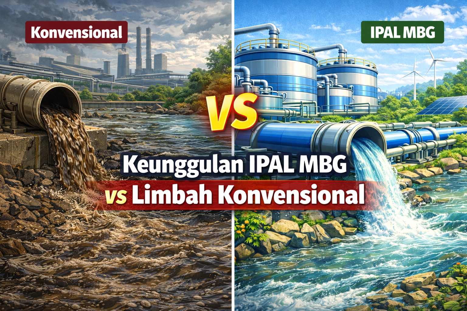 Keunggulan IPAL MBG vs Limbah Konvensional