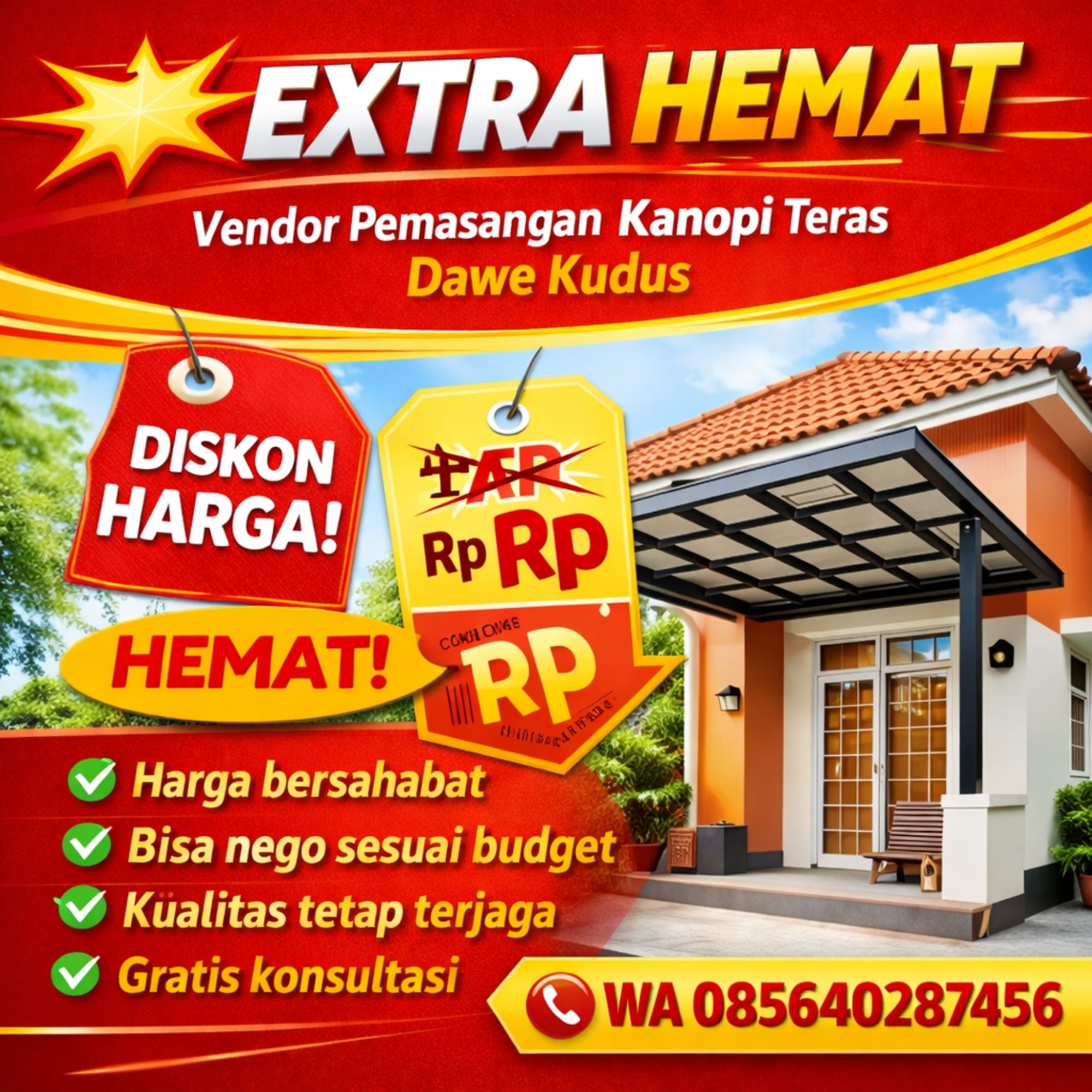 Vendor Pemasangan Kanopi Teras Murah di Dawe Kudus