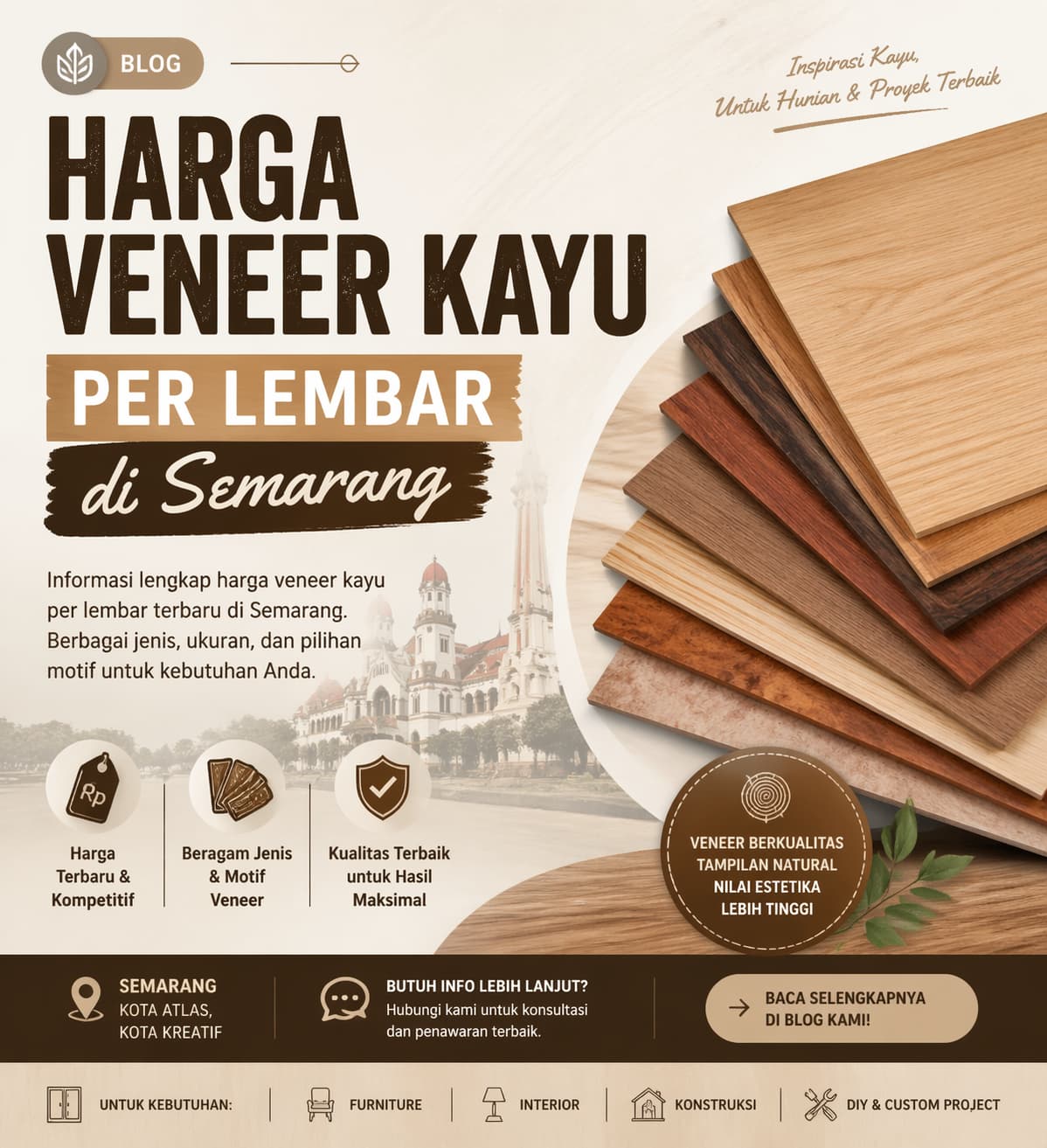 harga veneer kayu per lembar di semarang