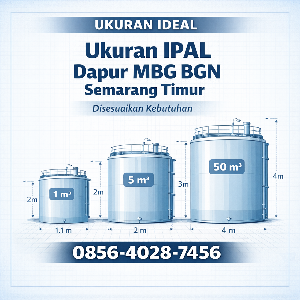 Ukuran Ideal | 0856-4028-7456 Ukuran IPAL Dapur MBG BGN di Semarang Timur