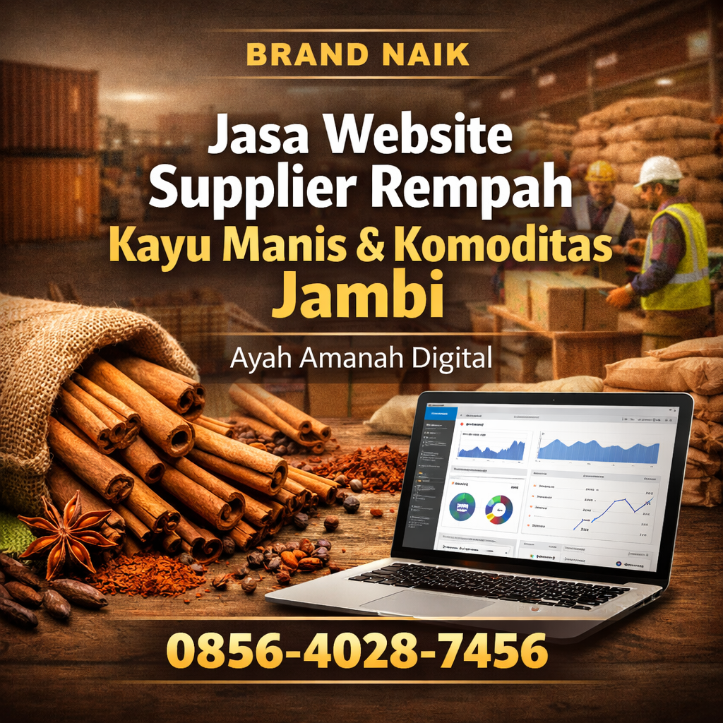 Brand Naik | 0856-4028-7456 | Jasa Pembuatan Website Supplier Rempah Kayu Manis dan Komoditas Unggulan di Jambi - Ayah Amanah Digital