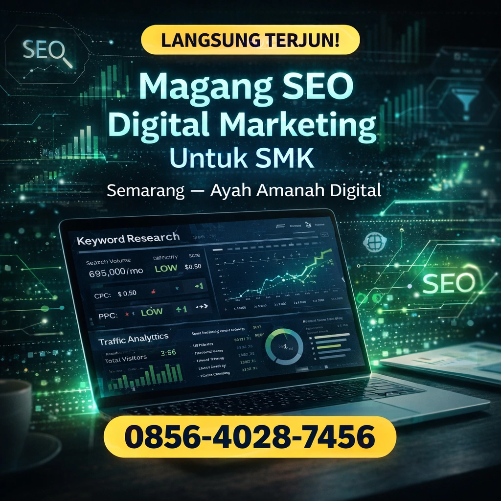 Langsung Terjun! | 0856-4028-7456 Pendaftaran Magang Digital Marketing Spesialis SEO Siswa SMK di Semarang - Ayah Amanah Digital