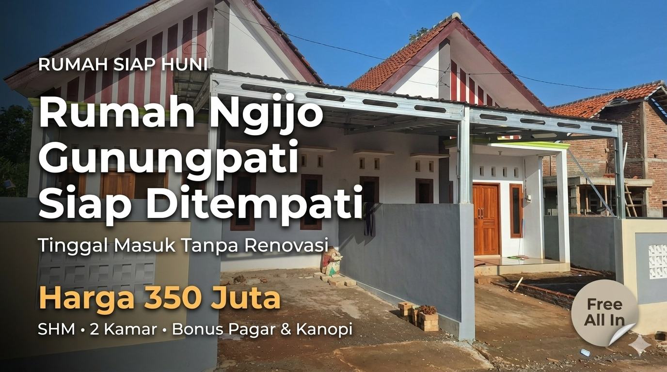 Rumah Siap Huni di Ngijo Gunungpati, Tinggal Masuk Tanpa Renovasi
