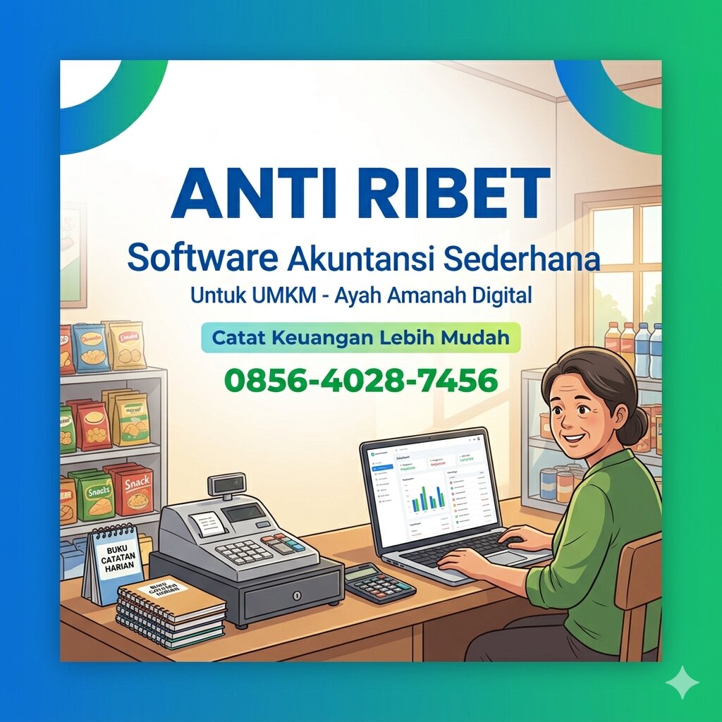 ANTI RIBET | 0856-4028-7456 Software Akuntansi Sederhana untuk Laporan Keuangan UMKM - Ayah Amanah Digital