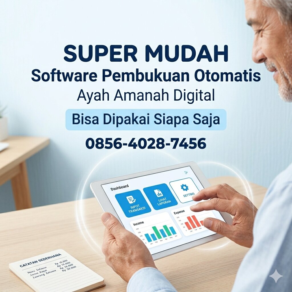 SUPER MUDAH | 0856-4028-7456 Software Pembukuan Keuangan Otomatis Paling Mudah Digunakan - Ayah Amanah Digital