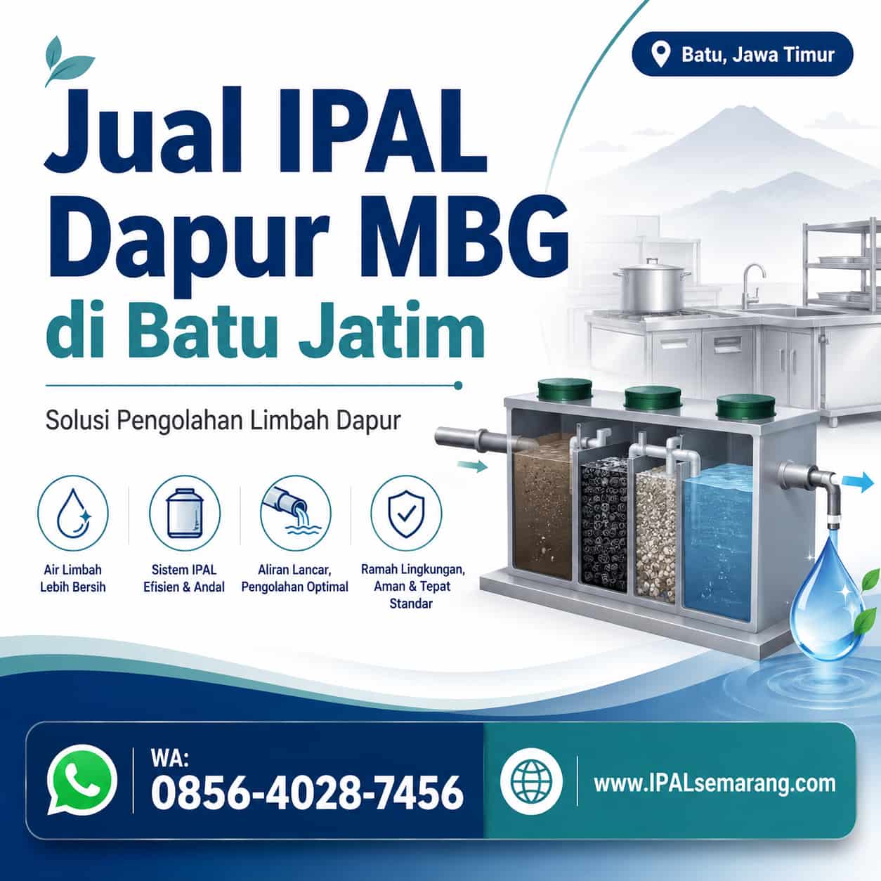 jual ipal dapur mbg di batu jawa timur