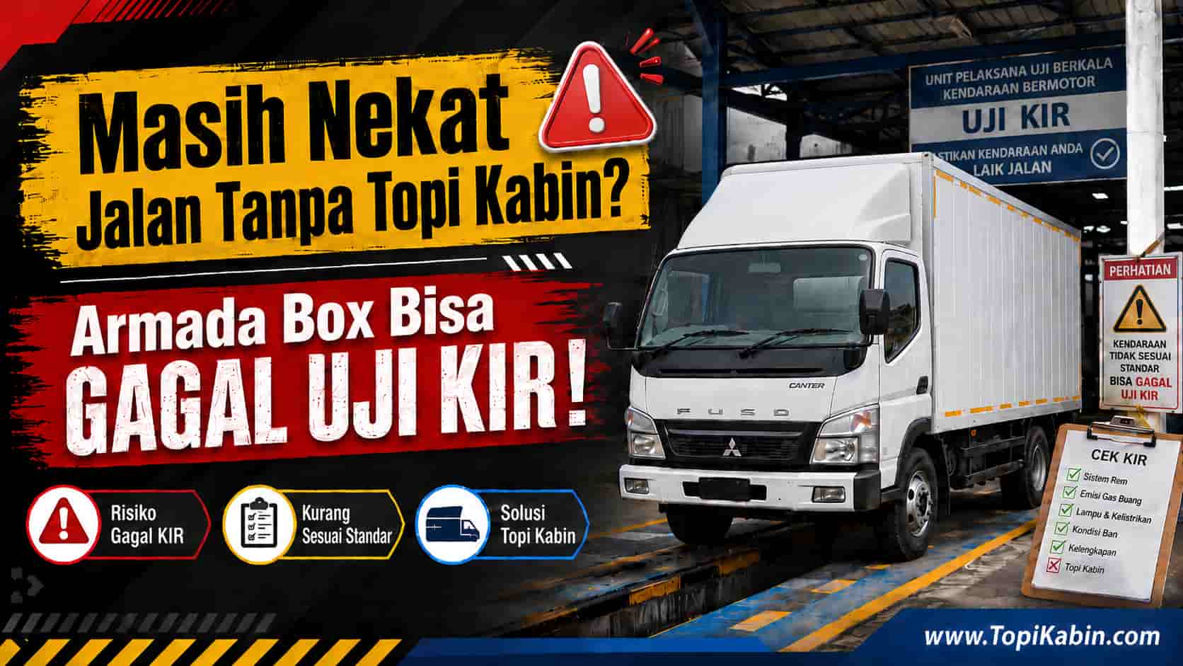 jual wind deflector topi kabin lolos uji KIR