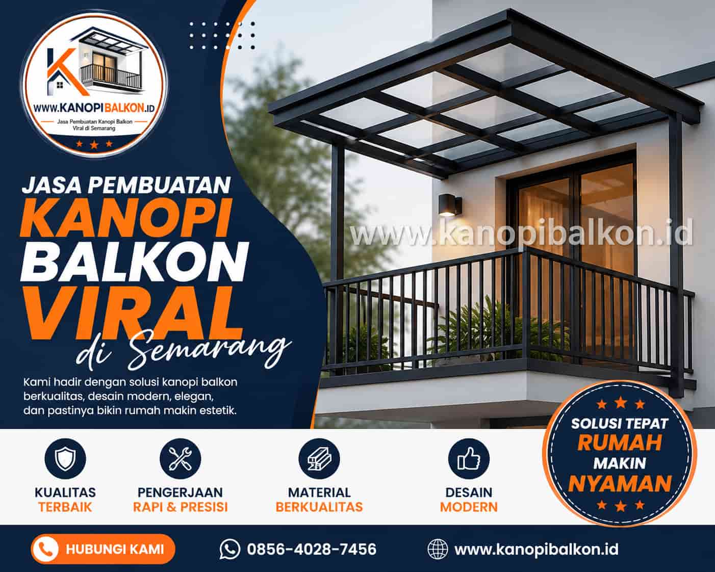 jasa pembuatan kanopi balkon viral di semarang