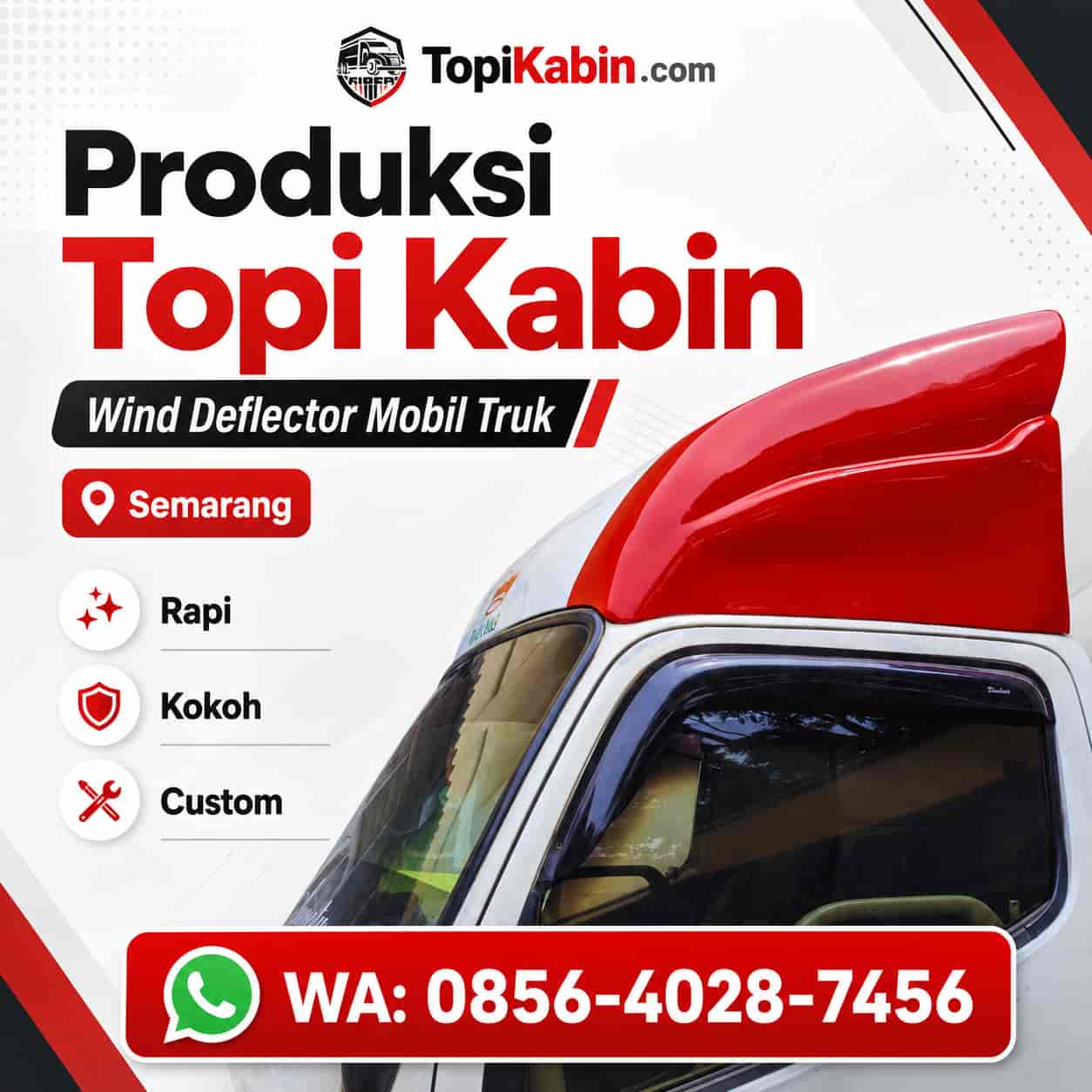 jual topi kabin truk wind deflector mobil semarang (1)