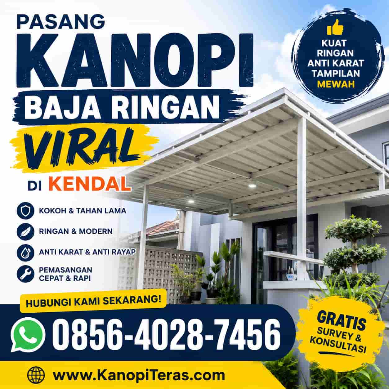 Pasang Kanopi Baja Ringan Viral di Kendal