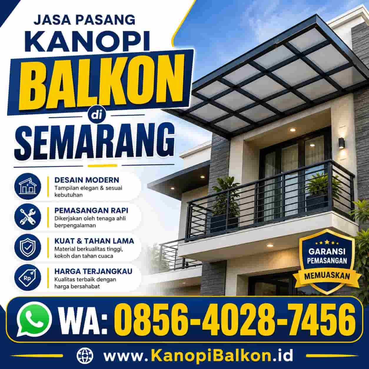 jasa pasang kanopi balkon di semarang
