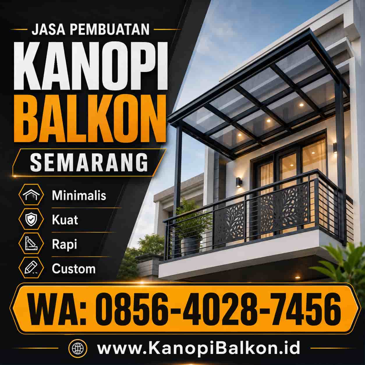 jasa pembuatan kanopi balkon di semarang