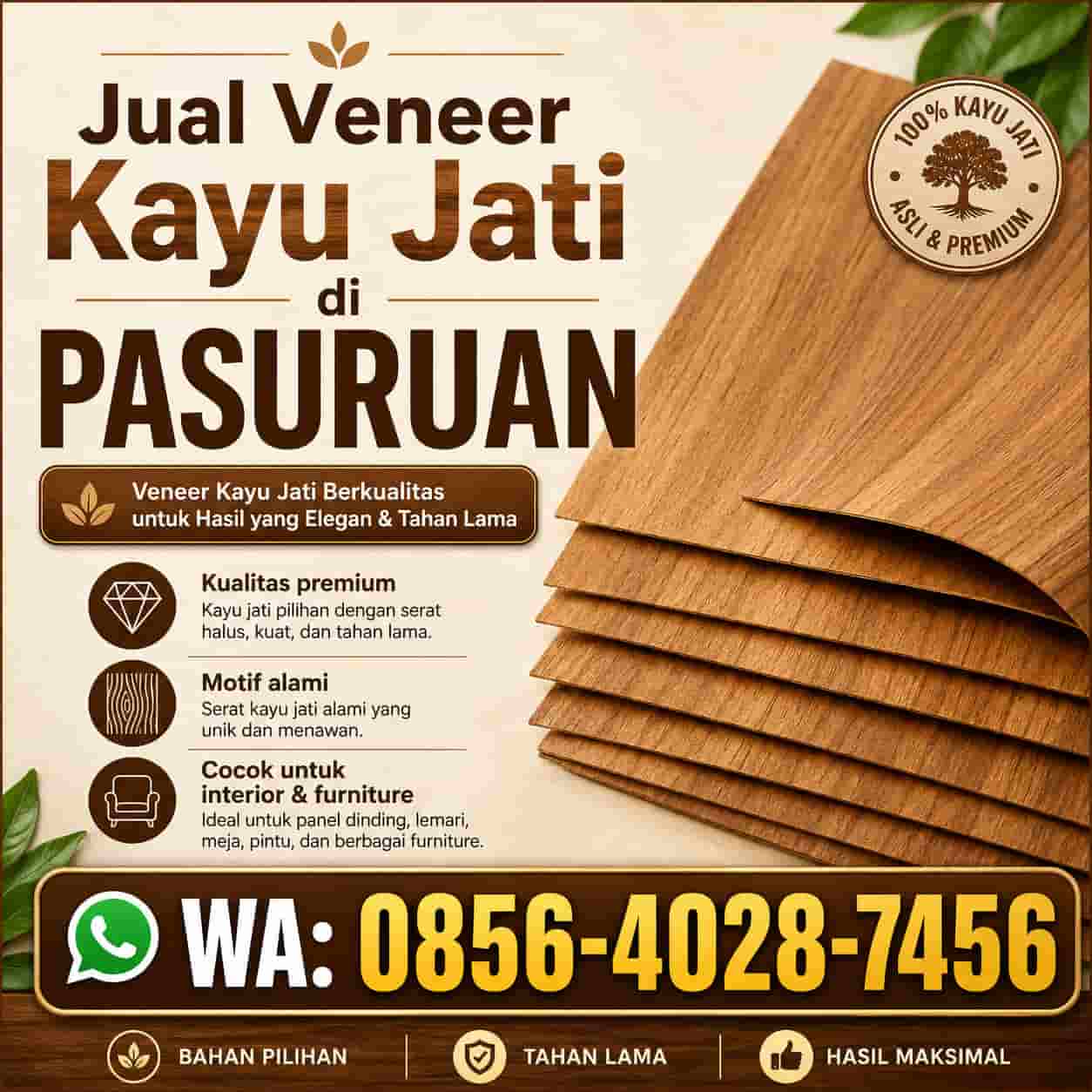 jual veneer kayu jati di pasuruan jawa timur