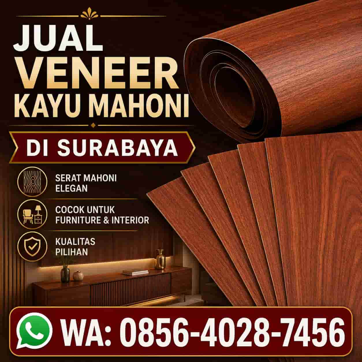jual veneer kayu mahoni di surabaya