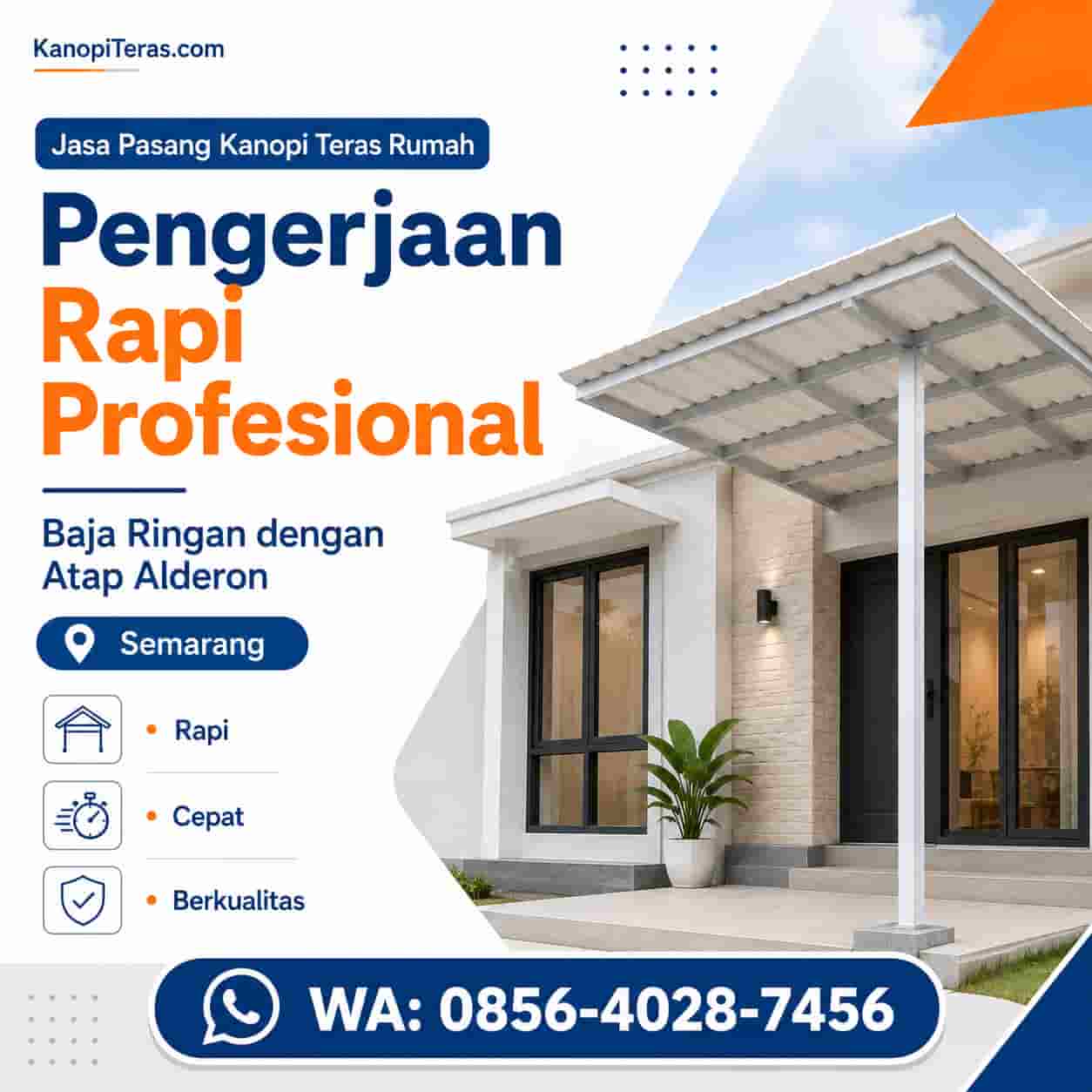 kanopi teras rumah baja ringan atap alderon di semarang (7) (1)