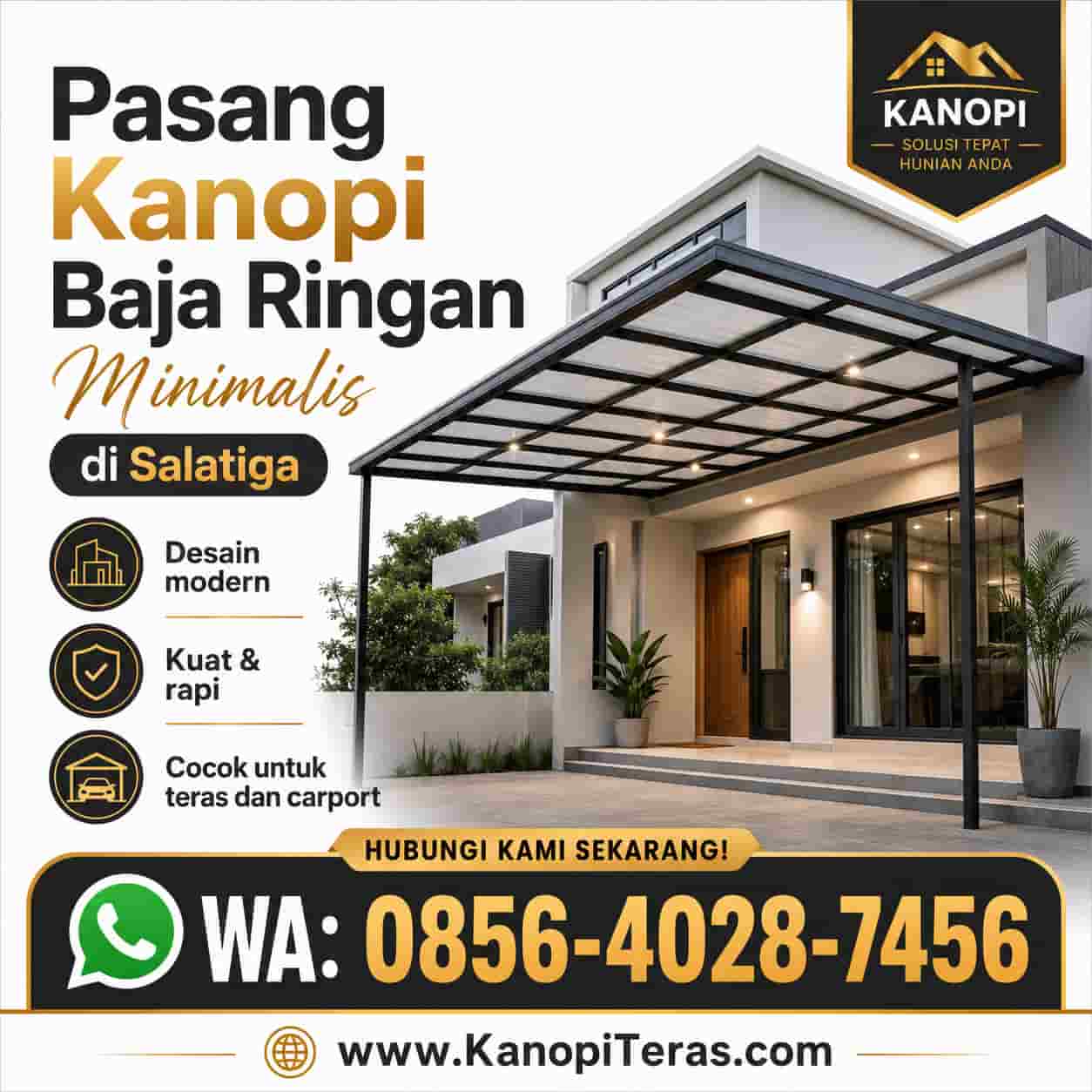 pasang kanopi baja ringan minimalis di salatiga 123