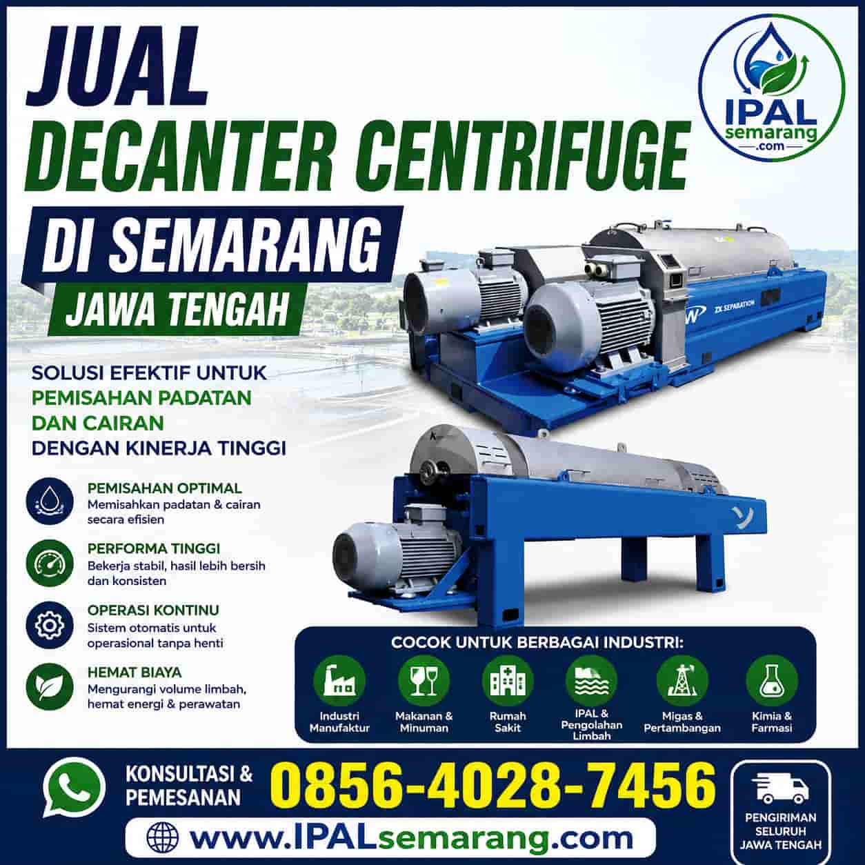 Jual Decanter Centrifuge di Semarang Jawa Tengah