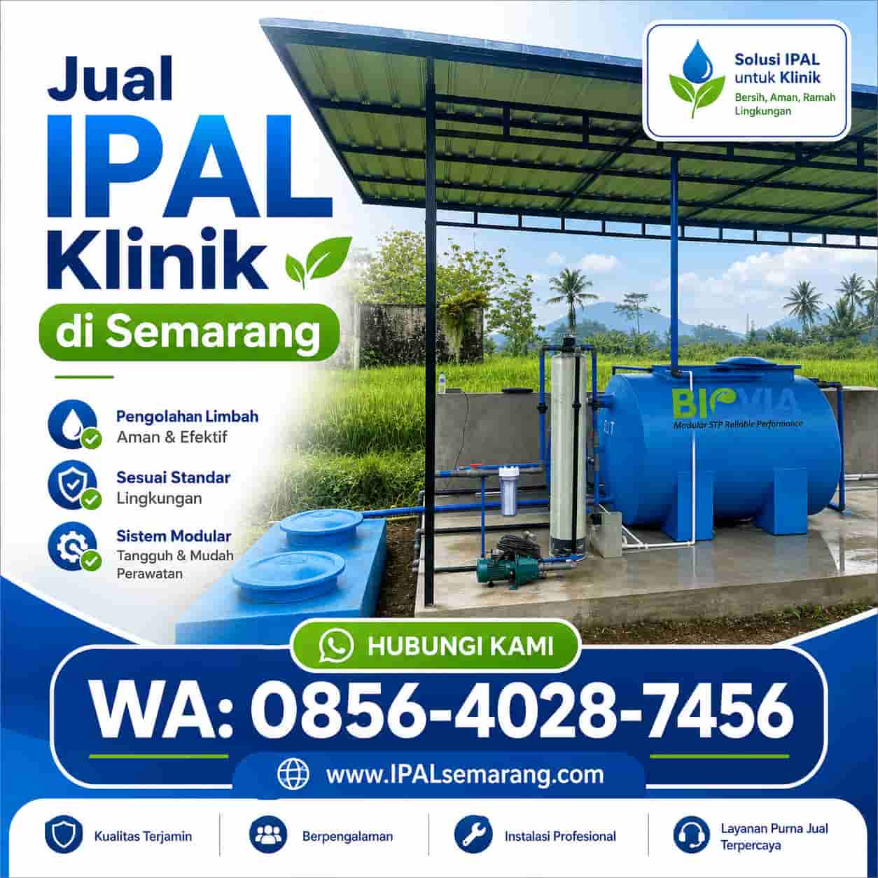 Jual IPAL Klinik di Semarang untuk pengolahan limbah cair fasilitas kesehatan