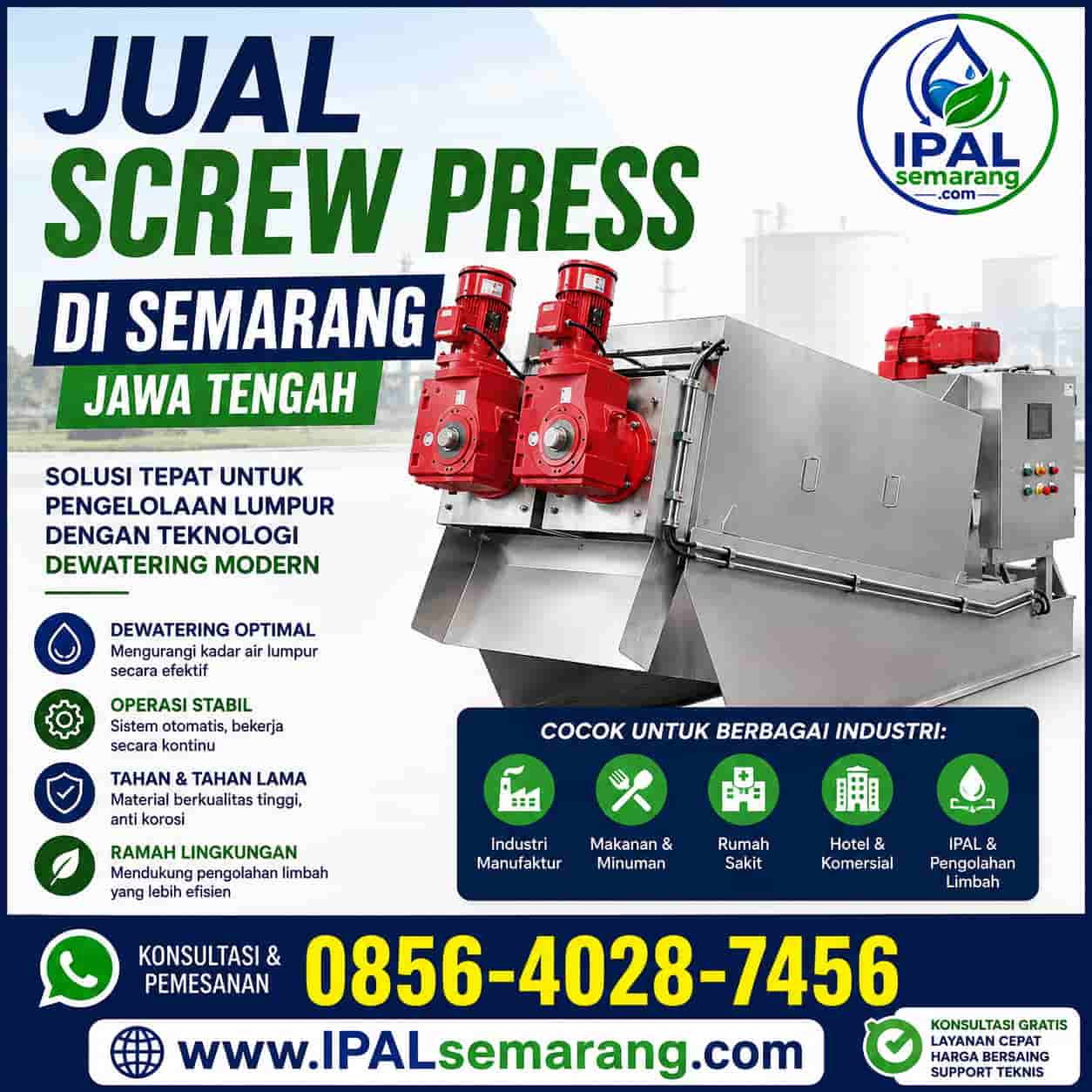 Jual Screw Press di Semarang Jawa Tengah
