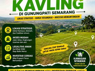 Jual Tanah Kavling di Gunungpati Semarang Jawa Tengah