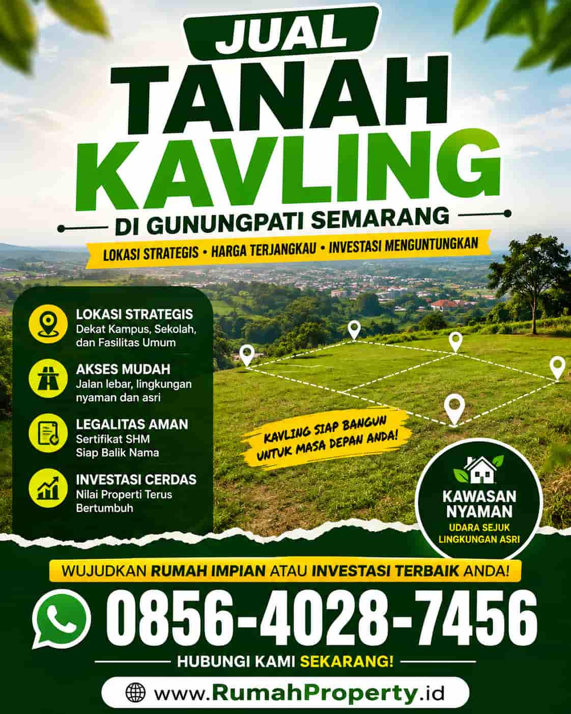 Jual Tanah Kavling di Gunungpati Semarang Jawa Tengah
