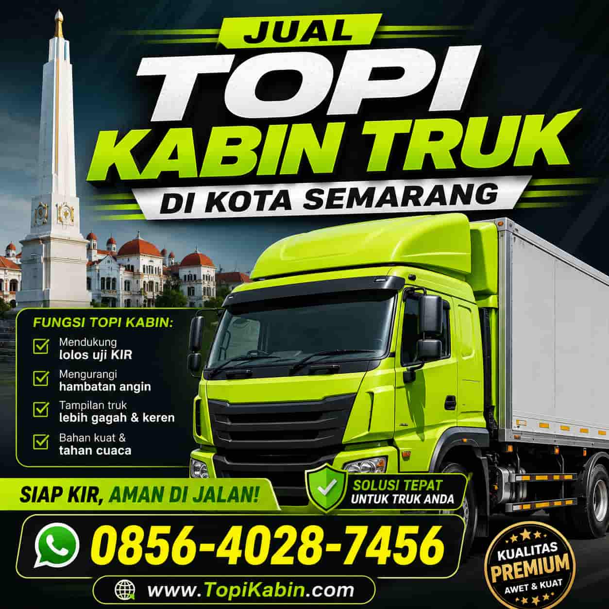 jual topi kabin truk wind deflector jateng
