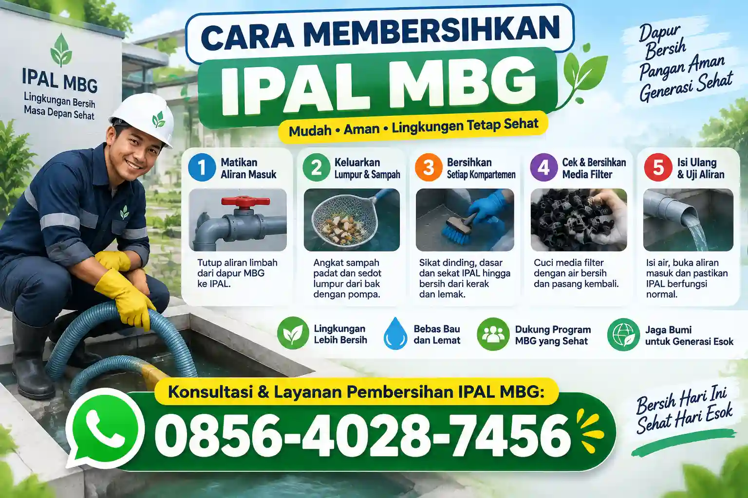 Cara Membersihkan IPAL MBG