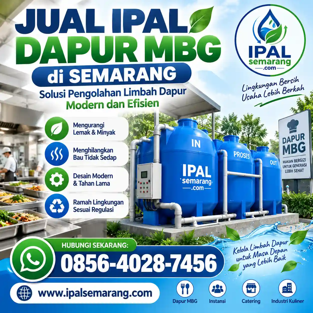 Jual IPAL Dapur MBG di Semarang - Solusi Pengolahan Limbah Dapur Modern dan Efisien