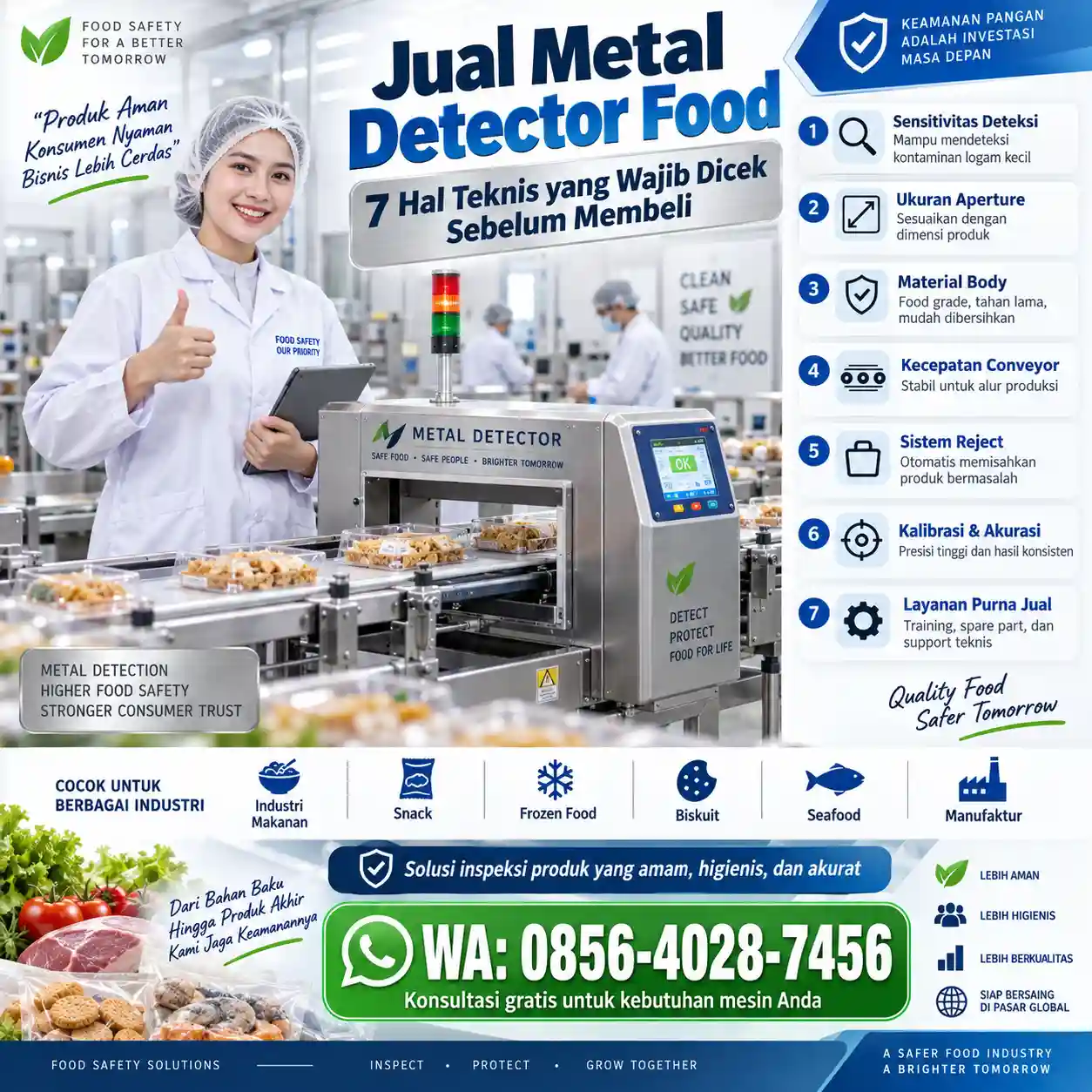 Jual Metal Detector Food - 7 Hal Teknis yang Wajib Dicek Sebelum Membeli