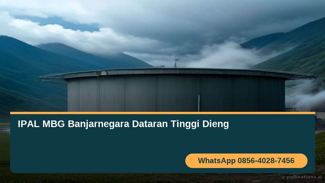 Instalasi IPAL MBG untuk dapur SPPG di Banjarnegara, kawasan dataran tinggi Dieng dengan suhu dingin