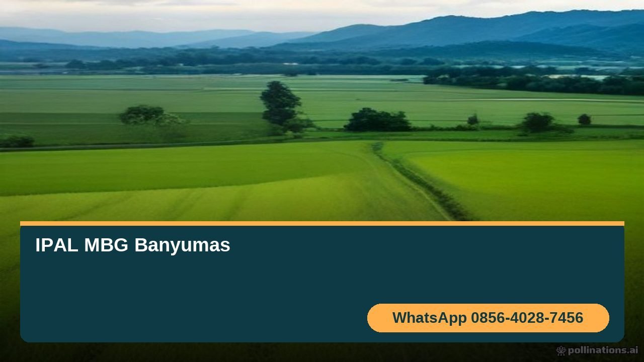 Dapur MBG SPPG di Banyumas dengan instalasi IPAL kompak di area persawahan lereng Sungai Serayu