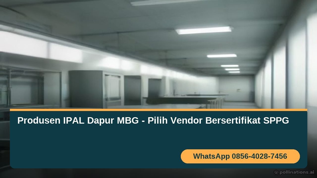 Produsen IPAL dapur MBG bersertifikat untuk SPPG - instalasi pengolahan air limbah dapur program makan bergizi gratis