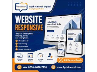 Website responsive untuk bisnis di laptop tablet dan smartphone