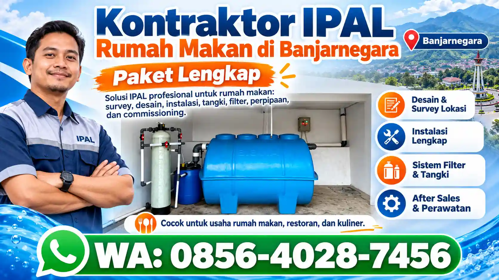 Kontraktor IPAL Rumah Makan di Banjarnegara: Paket Lengkap