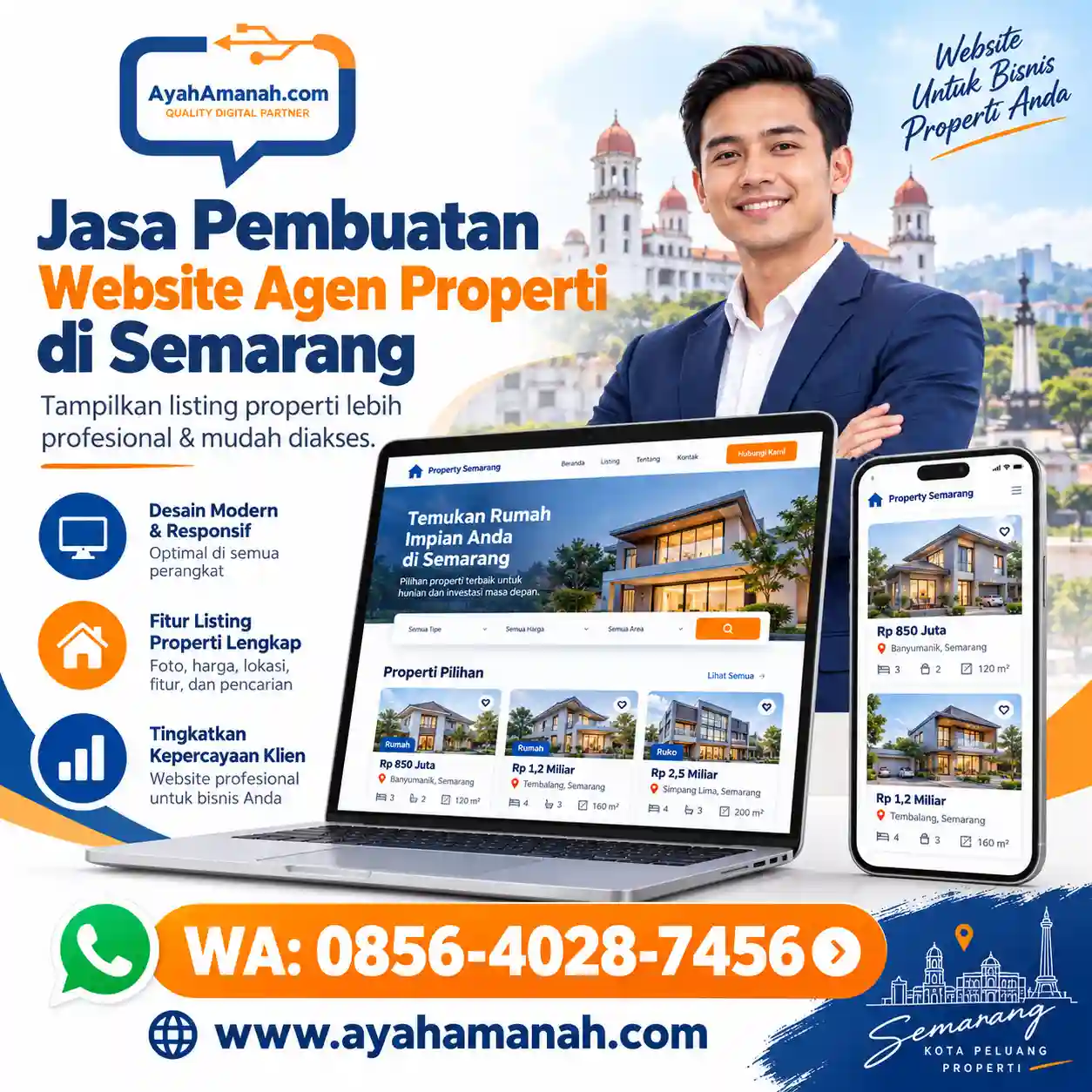 Jasa Pembuatan Website Agen Properti di Semarang - Tampilkan Listing