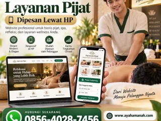 Jasa Pembuatan Website Layanan Pijat - Dipesan Lewat HP
