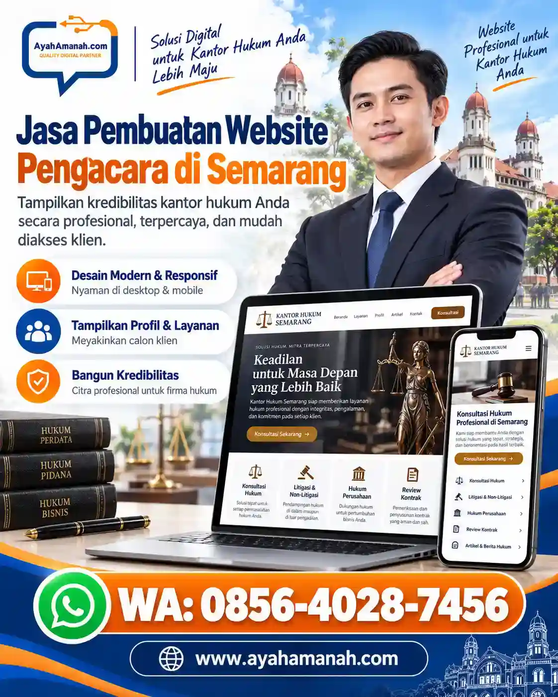 Jasa Pembuatan Website Pengacara di Semarang - Tampilkan Kredibilitas