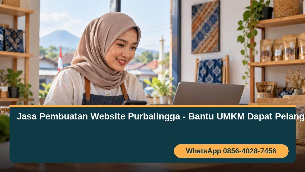 Jasa pembuatan website Purbalingga untuk UMKM dengan tampilan profesional dan tombol WhatsApp