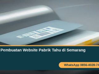 Ilustrasi jasa pembuatan website pabrik tahu di Semarang dengan katalog produk dan WhatsApp