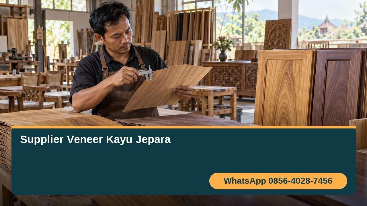 Supplier veneer kayu Jepara dengan lembaran veneer alami dan panel furniture