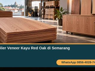 Supplier veneer kayu red oak di Semarang dengan lembaran veneer dan contoh panel furniture