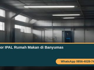 Ilustrasi sistem IPAL rumah makan di Banyumas: grease trap dan unit pengolahan limbah