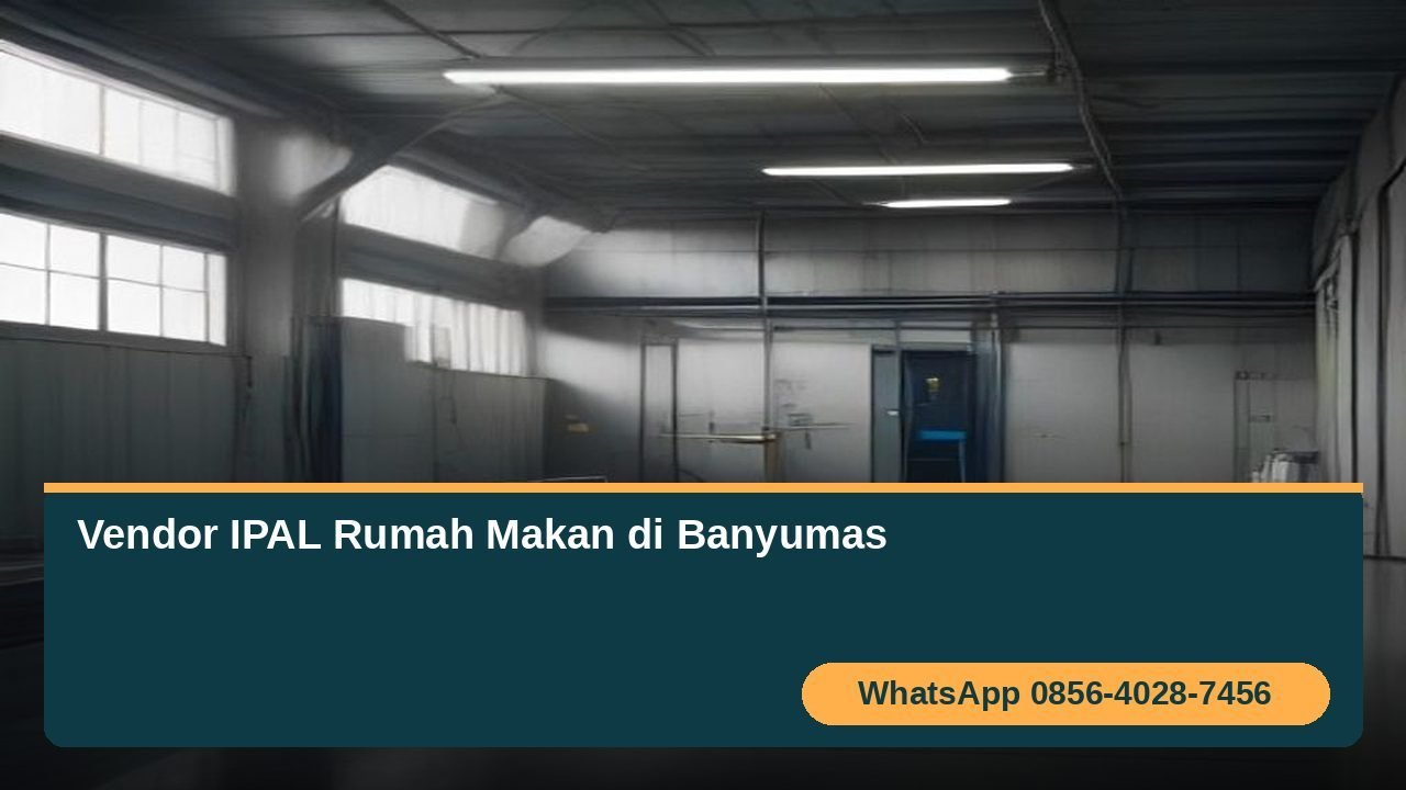 Ilustrasi sistem IPAL rumah makan di Banyumas: grease trap dan unit pengolahan limbah